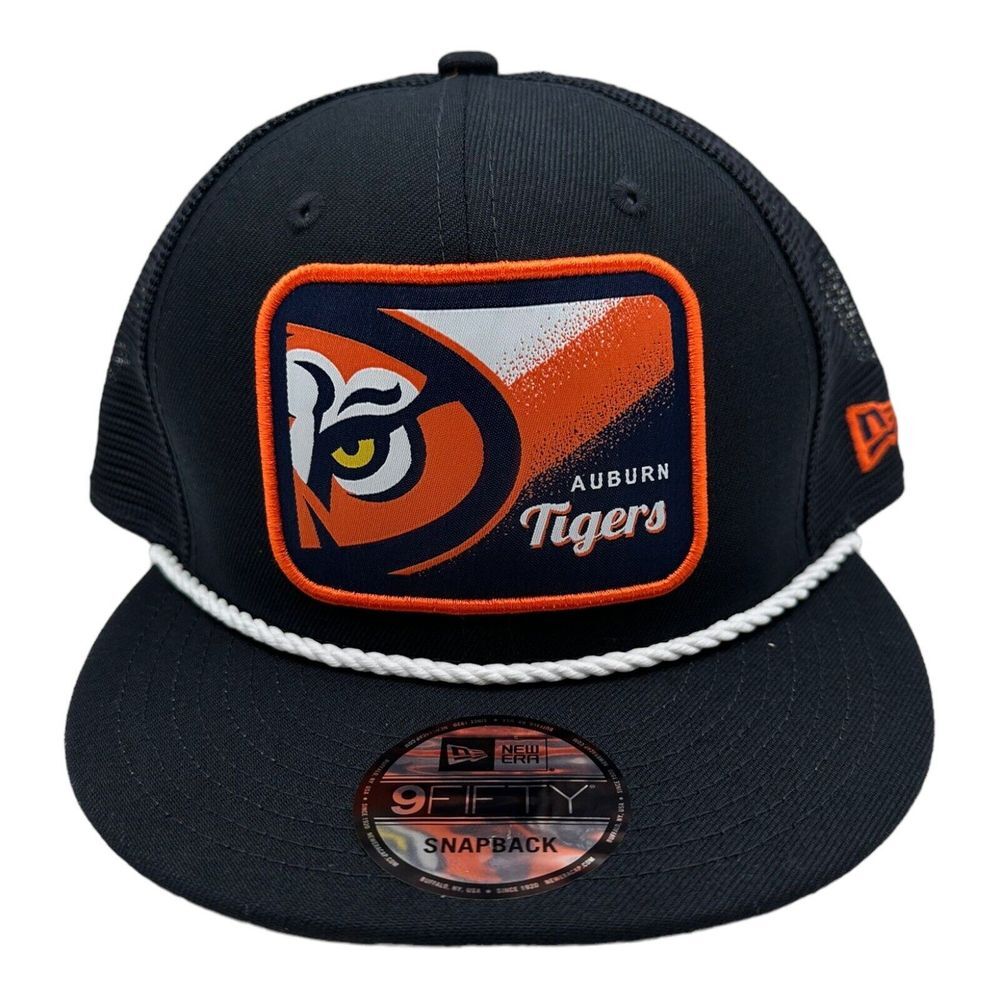 NWT New Era 9Fifty Auburn Tigers Snapback Trucker Hat Cap Mesh Rope NCAA‎ Blue